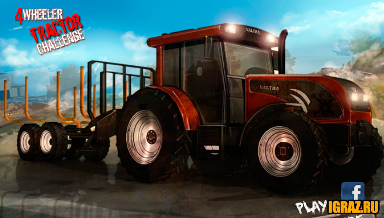 Online game tractor on the farm
